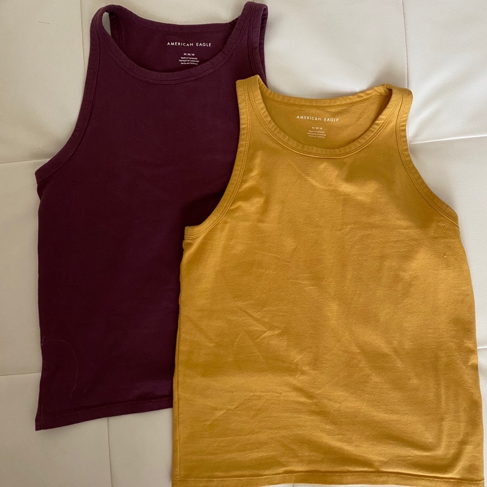 AMERICAN EAGLE RACER BACKS- MAROON/MUSTARD